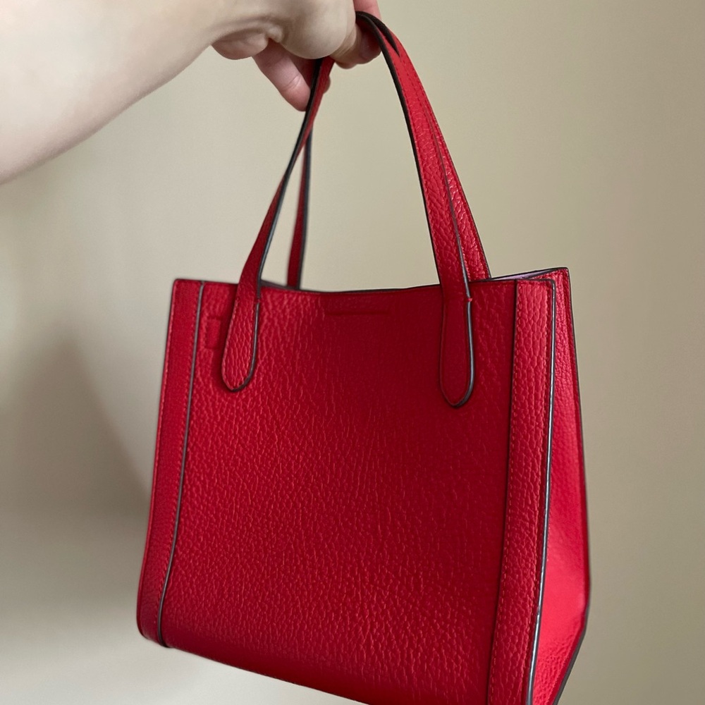 Gap Elegant Red Leather Tote Bag